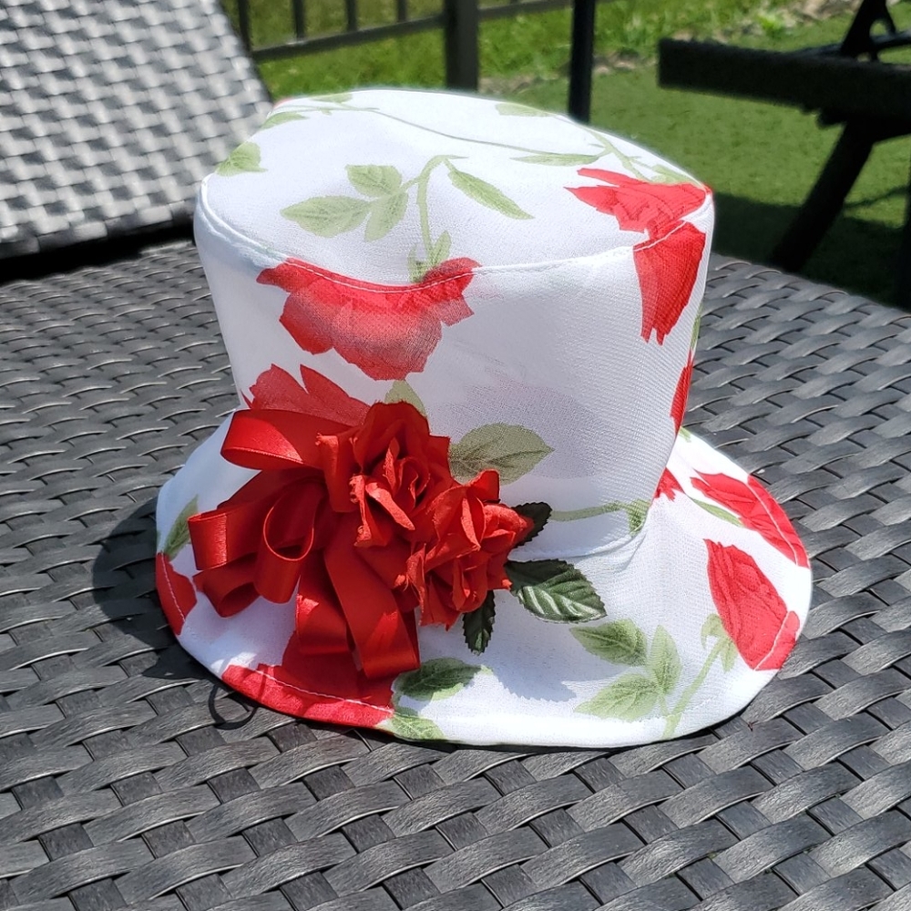 NEW MonnaLisa Italian made Floral Bucket Sun Hat